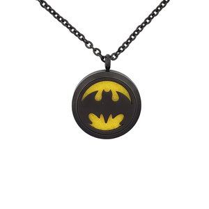 Black Batman Essential Oil Pendant Necklace Hypoallergenic Aromatherapy NEW